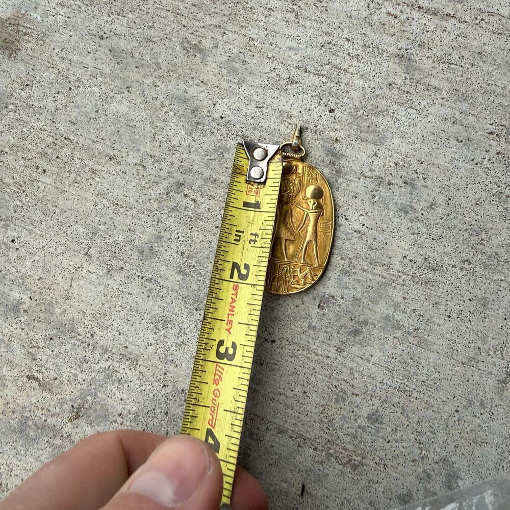 Vintage 1976 Metropolitan Museum of Art MMA Egyptian King Tut Cartouche Pendant - Picture 3 of 4